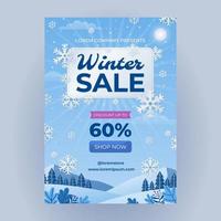 winter verkoop poster vector