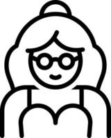 lijnpictogram voor actrice vector