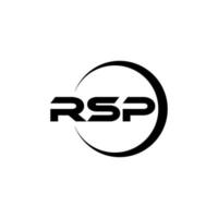 rsp brief logo ontwerp in illustratie. vector logo, schoonschrift ontwerpen voor logo, poster, uitnodiging, enz.