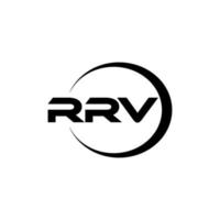 rrv brief logo ontwerp in illustratie. vector logo, schoonschrift ontwerpen voor logo, poster, uitnodiging, enz.