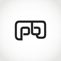 pb brief, eerste pb brief logo, pb brief logo ontwerp vector. vector