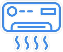 airconditioner pictogramstijl vector