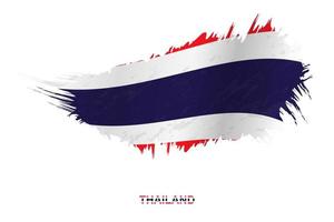 vlag van Thailand in grunge stijl met golvend effect. vector