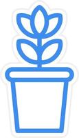 plant pot pictogramstijl vector