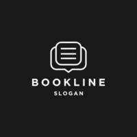 boek logo pictogram platte ontwerpsjabloon vector