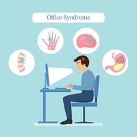 office syndroom diagram ontwerp vector