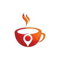 koffie punt logo ontwerp. koffie plaats logo sjabloon ontwerp. vector