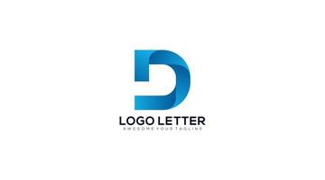 d brief creatief fonts monogram icoon symbool logo ontwerp vector