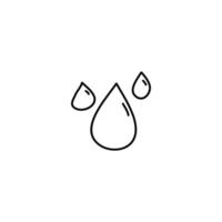 hand- getrokken water icoon, gemakkelijk tekening icoon vector