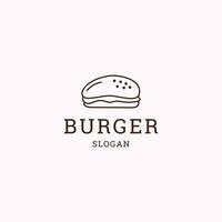 hamburger logo icoon ontwerp sjabloon vector illustratie