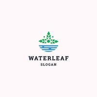 water blad logo icoon ontwerp sjabloon vector illustratie