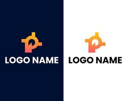 letter p modern logo ontwerpsjabloon vector