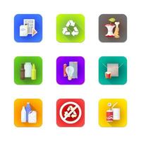 divers recycle verspilling beheer reeks vector