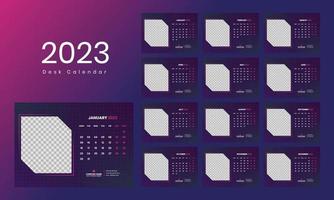 bureau kalender sjabloon 2023 vector