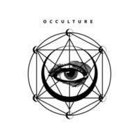 occultuur geometrie kunst streetwear ontwerp vector