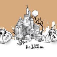 gelukkig halloween spookachtig festival duivel achtergrond ontwerp vector