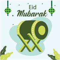 gelukkig eid mubarak vector