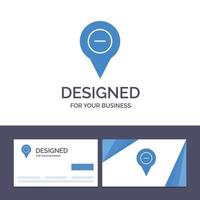 creatief bedrijf kaart en logo sjabloon plaats kaart navigatie pin min vector illustratie