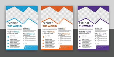 reizen folder of poster brochure ontwerp vrij downloaden vector