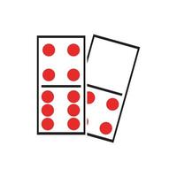 logo van domino spellen vector