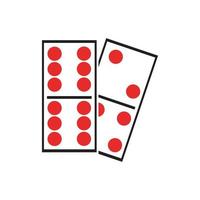 logo van domino spellen vector