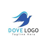 vogel duif logo sjabloon vector