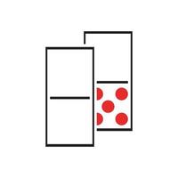 logo van domino spellen vector
