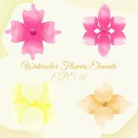 waterverf bloem elementen, geschikt voor geschenk kaarten, en anderen. eps 10 vector