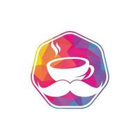 snor koffie logo ontwerp sjabloon. creatief koffie winkel logo inspiratie vector