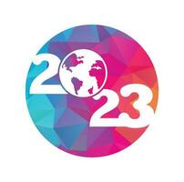 2023 gelukkig nieuw jaar logo ontwerp. 2023 aantal ontwerp sjabloon. verzameling van 2023 gelukkig nieuw jaar symbolen vector
