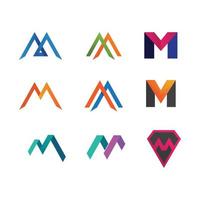 m briefsjabloon logo vector