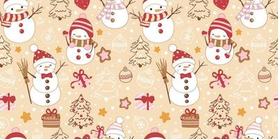 winter en Kerstmis themed naadloos patroon vector