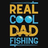 echt koel vader visvangst t-shirt ontwerp vector