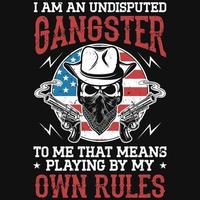 gangsters t-shirt ontwerp vector