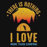 camping t-shirt ontwerp vector