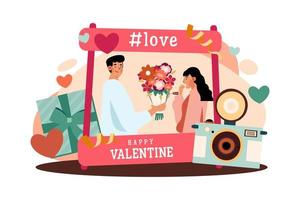 Valentijn dag illustratie concept. vlak illustratie geïsoleerd Aan wit achtergrond vector