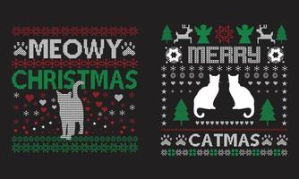 lelijk Kerstmis t-shirts ontwerp vector