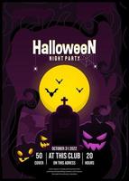 halloween vlak illustratie bakcground sjabloon. fit voor banier, poster, sociaal media na, reclame. eps 10 vector