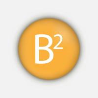 vitamine b2 symbool. vector illustratie.