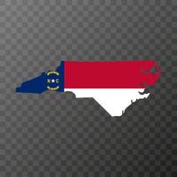 noorden carolina staat vlag. vector illustratie.