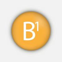 vitamine b1 symbool. vector illustratie.