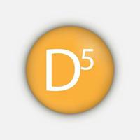 vitamine d 5 symbool. vector illustratie.