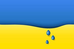 oekraïens vlag met tranen. nationaal vlag van Oekraïne. vector illustratie.