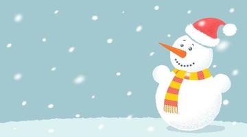 vector illustratie van sneeuwman voor Kerstmis en nieuw jaar.