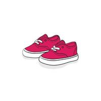 baby kort sneaker in roze ontwerp voor baby reclame sjabloon vector