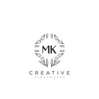 mk eerste brief bloem logo sjabloon vector premie vector kunst