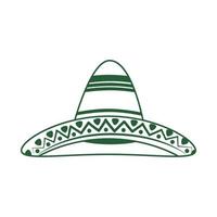 traditioneel hoed cinco de mayo Mexicaans viering lijn stijl icoon vector