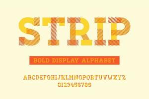 vet serif display strepen alfabet vector