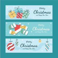 kerst seizoen banner collectie vector