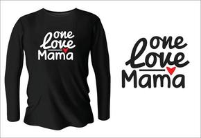 een liefde mama t-shirt ontwerp met vector